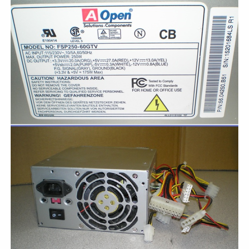 SPI 250W ATX Power Supply p/n FSP250-60GTV