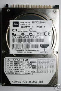 Toshiba 30GB 4200rpm ATA-100 HDD p/n MK3025GAS