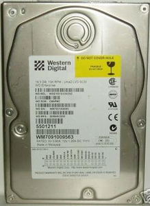 WD 18.3GB 68pin 10Krpm SCSI HDD p/n WDE18310