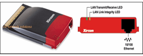 XIRCOM REALPORT ETHERNET 10/100 PCMCIA CARD p/n RBE-100 