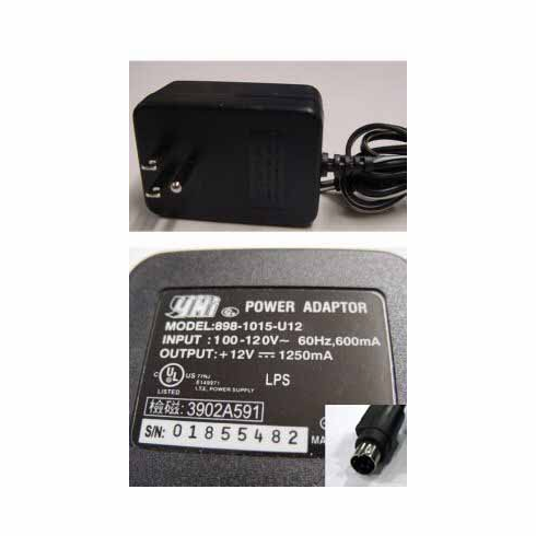 YHI 12V PLUG-IN POWER ADAPTER P/N 898-1015-U12