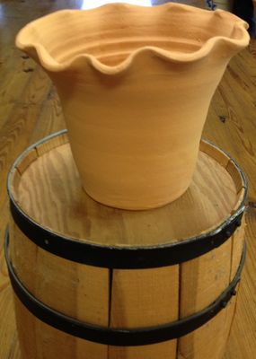 1 Gallon American Made Terra Cotta Fluted Planter