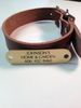 1" Leather Dog Collar With Laser Engraved Nameplate