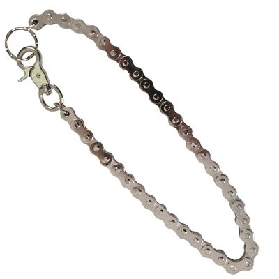 18" Bike Chain Chrome Wallet Chain with Lobster Claw Closure 