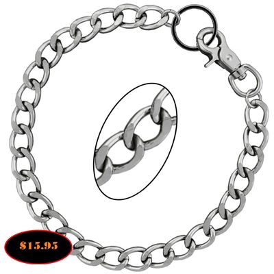 18" Chrome Heavy Duty Large Links Wallet Chain
