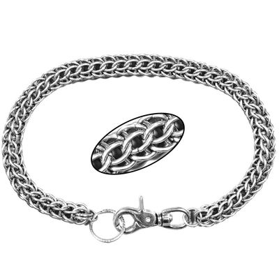 18" Chrome Heavy Duty Large Weave Wallet Chain