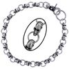18" Chrome Large Skulls Wallet Chain