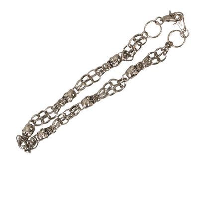 18" Wallet Chain Skulls with Rhinestones