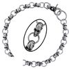 18" Wallet Chain with Small Skull Medallions