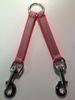  2-Dog Nylon Dog Coupler With Reflective Strip