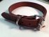  22" x 1' Heavy Brown Leather Dog Collar 1/8" Thick With Laser Engraved Nameplate