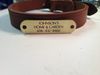 3/4" X 16"  Heavy Leather  1/8" Thick Leather Dog Collar With Laser Engraved Nameplate