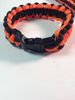 7 Strand Orange and Black Paracord Bracelet 8" or 9"