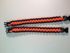 7 Strand Orange and Black Paracord Bracelet 8" or 9"