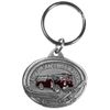 American Firefighter with Truck Metal Key Chain with Enameled Details