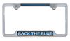 Back the Blue Open Metal License Plate Frame