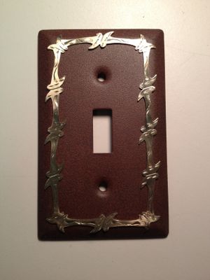 Barbed Wire Metal Light Switch Plate Antique Finish