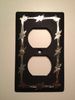 Barbed Wire Metal Outlet Plate Black Finsih