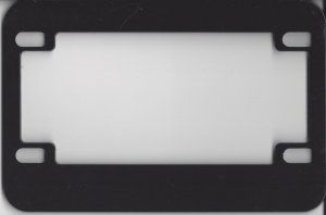 Black Metal Motorcycle License Plate Frame