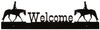  Black Metal Welcome Sign English Silhouette