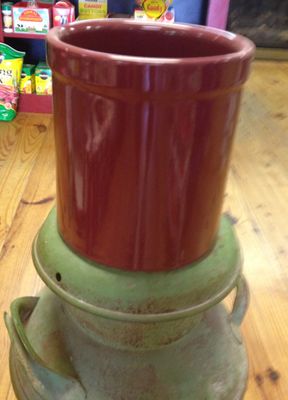  Burgundy One Gallon Crock