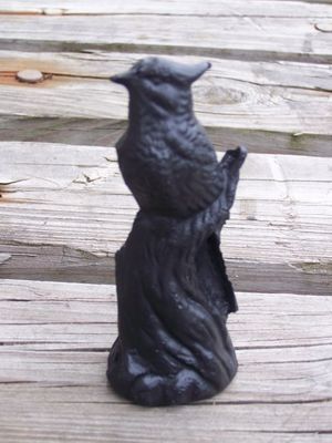 Cardinal On Stump Made from Coal