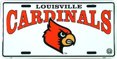 Cardinals Stamped Metal License Plate