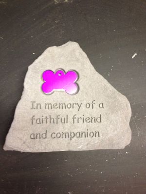 Cast Stone Personalized Pet Memorial