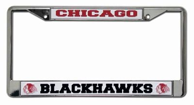 Chicago Blackhawks NHL Chrome Auto License Plate Frame