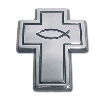 Premium Ichthys Jesus Fish Car Emblem - Durable Christian Symbol For Vehicles