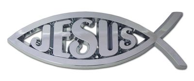 Christian Fish Chrome Auto Emblem (JESUS)