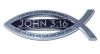 Christian Fish Chrome Auto Emblem (John 3:16 w/ Scripture) Christian Fish Chrome Auto Emblem (John 3:16 w/ Scripture)