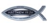 Christian Fish Chrome Auto Emblem (Matthew 19:26 w/ Scripture) Christian Fish Chrome Auto Emblem (Matthew 19:26 w/ Scripture)