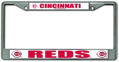 Cincinnati Reds MLB Chrome Auto License Plate Frame