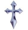 Cross (with pointed stems) Chrome Car Truck Emblem Made in USA Cross (with pointed stems) Chrome Car Truck Emblem Made in USA