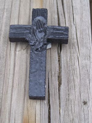 Cross With Praying Hands Magnet