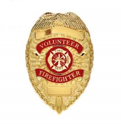 Gold Deluxe Fire Department Badge