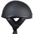DOT Solid Flat Black Half Helmet