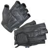 Fingerless Gel Filled Deerskin Motorcycle Gloves