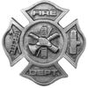 Firefighter Maltese Cross Antiqued Lapel Pin