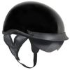 Glossy Black Flip Down Visor Half Helmet