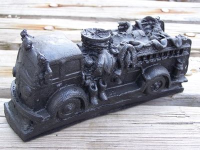 Handcrafted Coal Fire Truck