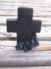 Handcrafted Cross with Roses Coal Figurine Made In Kentucky