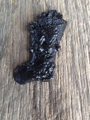 Handcrafted from Coal and made in Kentucky Christmas Stocking Tree Ornament 