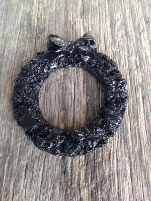 Handcrafted from Coal and made in Kentucky Christmas Wreath Ornament