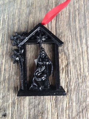 Handcrafted from Coal and made in Kentucky Manger Christmas Tree Ornament 