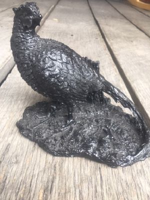 Handcrafted from coal Pheasant Figurine