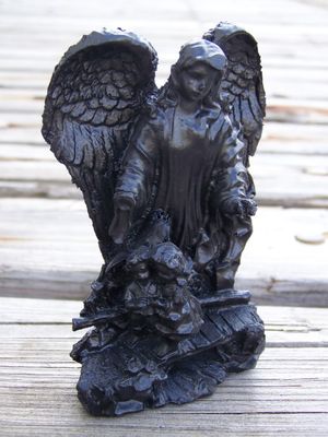 Handcrafted in Kentucky from coal Guardian Angel