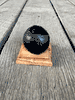 Handcrafted in Kentucky Made From Coal Baseball on Wood Base Figurine Handcrafted in Kentucky Made From Coal Baseball on Wood Base Figurine