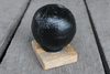 Handcrafted in Kentucky Made From Coal Basketball Figurine On Wood Base Handcrafted in Kentucky Made From Coal Basketball Figurine On Wood Base